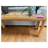 Console Table - Oak with Two-Panel Cane Top - table only