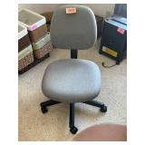 Office Chair Gray Fabric with Five-Caster Base