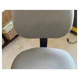 Office Chair Gray Fabric with Five-Caster Base