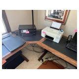 L Shaped Wood Frame Office Desk Only