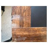 L Shaped Wood Frame Office Desk Only