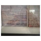 Framed 9-Panel Floral Wall Art Collage - Assorted Vintage Prints w Plush Toy Frogs & Floral Arrangement