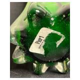 Vintage Vanity Lot Inc Pier 1 Art Glass Vase, Vanity Mirror Tray, Cigarette Cases, Marigold Carnival Glass Deer Covered Dish, BaByliss Paris Type Hair Curling Iron & More!