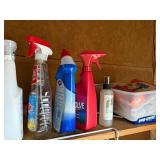 Cleaning Supplies Assortment - Household & Car Care Bottles & Sprays - content quantites not verified