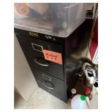 SteelWorks Beige 34x15x18 4-Drawer Filing Cabinet & Black 29x15x25 3-Drawer