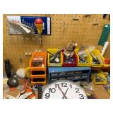 Sunbeam Mixmaster Stand Mixer - Panasonic Radio - Large Clock - Workshop Tools