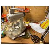 Sunbeam Mixmaster Stand Mixer - Panasonic Radio - Large Clock - Workshop Tools
