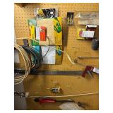 Workshop Tools & Hardware - Wooden Toolbox & Pegboard Accessories