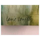 Two-Piece Floral Canvas Wall Art - White Calla Lilies, Abstract Green/Blue