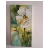 Two-Piece Floral Canvas Wall Art - White Calla Lilies, Abstract Green/Blue