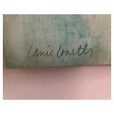 Two-Piece Floral Canvas Wall Art - White Calla Lilies, Abstract Green/Blue