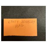 Jewelry Assortment: Faux Pearl Necklace, Heart Pendant, Floral Brooches, Empty Jewelry Bags, Floral Organizer & More