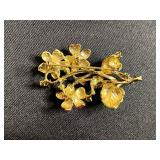 Jewelry Assortment: Faux Pearl Necklace, Heart Pendant, Floral Brooches, Empty Jewelry Bags, Floral Organizer & More