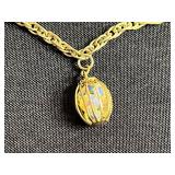 Simmer Home Furnishings Cedar Jewelry Chest (no key) with Rosaries (one w broken chain) & Cross Pendants