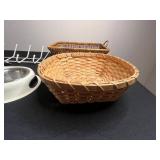 KONG Red Dog Toy, Dual-Bowl Pet Feeder on Paw-Print Stand & LED Light & Baskets