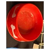 KONG Red Dog Toy, Dual-Bowl Pet Feeder on Paw-Print Stand & LED Light & Baskets