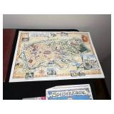 Misc Lot Inc Rand McNally Business Travelers Road Atlas with Travel Guides, Books, Dog Decor & Ephemera