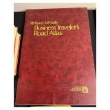 Misc Lot Inc Rand McNally Business Travelers Road Atlas with Travel Guides, Books, Dog Decor & Ephemera
