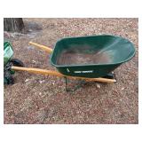 True Temper Wheelbarrow - Scotts Spread 2000 Spreader - Green Garden Cart