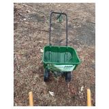 True Temper Wheelbarrow - Scotts Spread 2000 Spreader - Green Garden Cart