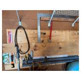 Garage Workshop Tools - Rope, Exercise Ball, Drawer Cabinet & Hardware
