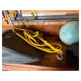 Garage Workshop Tools - Rope, Exercise Ball, Drawer Cabinet & Hardware
