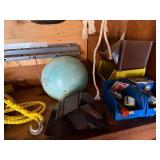 Garage Workshop Tools - Rope, Exercise Ball, Drawer Cabinet & Hardware
