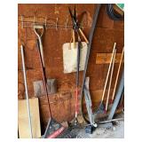 Garden Tools Bundle - Rakes, Shovels, Hoe & 20 ft Heavy-Duty Hose