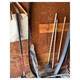 Garden Tools Bundle - Rakes, Shovels, Hoe & 20 ft Heavy-Duty Hose