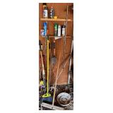 Assorted Garden Tools & Sprays - Shovels, Rakes, Brooms & More - content quantities unverified