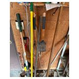 Assorted Garden Tools & Sprays - Shovels, Rakes, Brooms & More - content quantities unverified