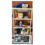 Four-Shelf Metal Garage Shelving Unit - Automotive Fluids, Tools & Supplies - content quantities unverified
