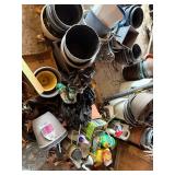Garden Pots & Planters - Assorted Plastic & Terra Cotta, Mixed Sizes