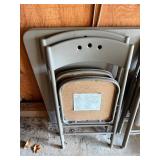 Cosco Folding Chairs - Gray Metal Frame, 4-Pack & Cardtable