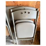 Cosco Folding Chairs - Gray Metal Frame, 4-Pack & Cardtable