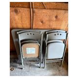 Cosco Folding Chairs - Gray Metal Frame, 4-Pack & Cardtable