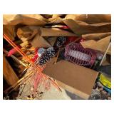 White Wire Wall Rack Organizer with Grid Panel - Holiday Decor Bundle