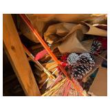 White Wire Wall Rack Organizer with Grid Panel - Holiday Decor Bundle