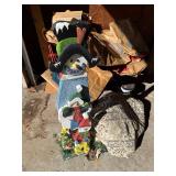 White Wire Wall Rack Organizer with Grid Panel - Holiday Decor Bundle