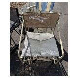 Assorted Folding Patio Chairs - Metal Frames, Mesh Seats - Outdoor Garden Set