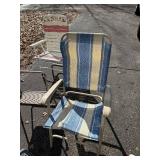Assorted Folding Patio Chairs - Metal Frames, Mesh Seats - Outdoor Garden Set