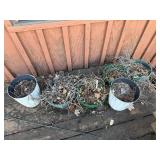 Assorted Outdoor Potted Plants & Planters - Dormant Garden Pots Collection