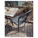 Outdoor Mosaic Tile Table & 2 Metal Chairs - Patio Bistro Set