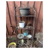 Rusty Outdoor Garden Shelves