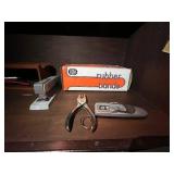 Office Supplies - Blue Binder, Pink Binder, Envelopes & Rubber Bands - content quantities unverified