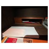 Office Supplies - Blue Binder, Pink Binder, Envelopes & Rubber Bands - content quantities unverified