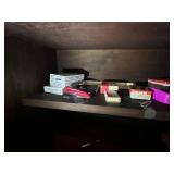 Office Supplies - Blue Binder, Pink Binder, Envelopes & Rubber Bands - content quantities unverified