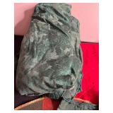 Christmas Decor Bundle - Poinsettia Linens, Napkin Rings (Set of 4), Santa Hats