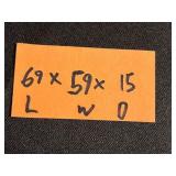 Walnut Finish Wood Bookcase Cabinet w/ Shelves & Drawers - 96 x 59 x 15 in