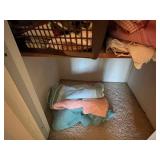 Linen Closet Contents Inc Assorted Household Linens - Sheets, Pillowcases, Towels & Blankets